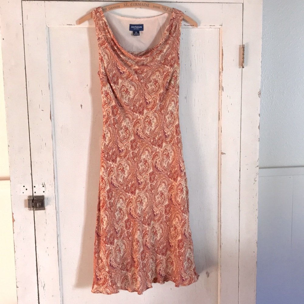 Spice Colored Anne Taylor Silk Dress